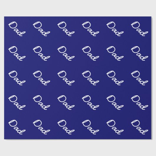Blauw inpakpapier voor papa's cadeaus (Vlak)