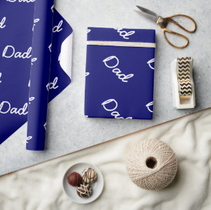 Blauw inpakpapier voor vaders cadeaus