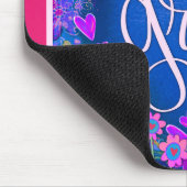 Blauw Inspirerende Bloemen Grace Inspirerende Muismat (Hoek)