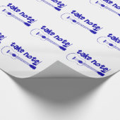 blauw instrument cadeaupapier (Hoek)