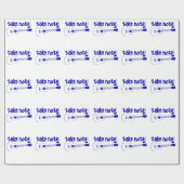 blauw instrument cadeaupapier (Vlak)