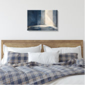 Blauw Interval — Aurema (Landschap) Canvas Afdruk (Insitu (Slaapkamer))