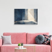 Blauw Interval — Aurema (Landschap) Canvas Afdruk (Insitu (Woonkamer))