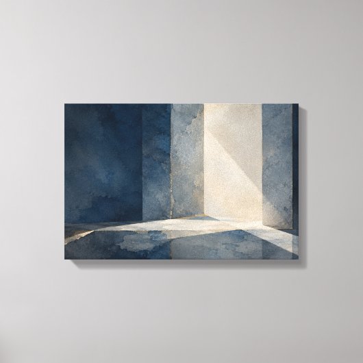 Blauw Interval — Aurema (Landschap) Canvas Afdruk (Voorkant)