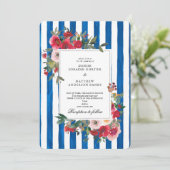 Blauw Ioliet Trouw Uitnodiging (Staand voorkant)