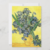  blauw iris afgestudeerd op bloemen kaart (Achterkant)