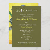  blauw iris afgestudeerd op bloemen kaart (Voorkant / Achterkant)