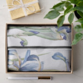 Blauw Iris Flowers Redoute Floral Weefpapier Tissuepapier (Geschenk)