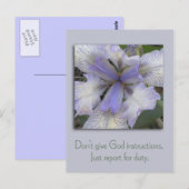 Blauw Iris Inspirerend Briefkaart (Voorkant / Achterkant)