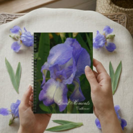 Blauw Iris Macro Foto Persoonlijk Notitieboek Jour