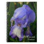 Blauw Iris Macro Foto Persoonlijk Notitieboek Jour (Voorkant)