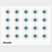 Blauw Iris Oogbal Verschrikkelijk Bloeddoorlopen H Ronde Sticker (Vel)