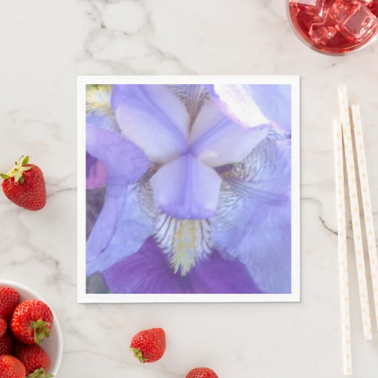 Blauw iris papier servet (Insitu)
