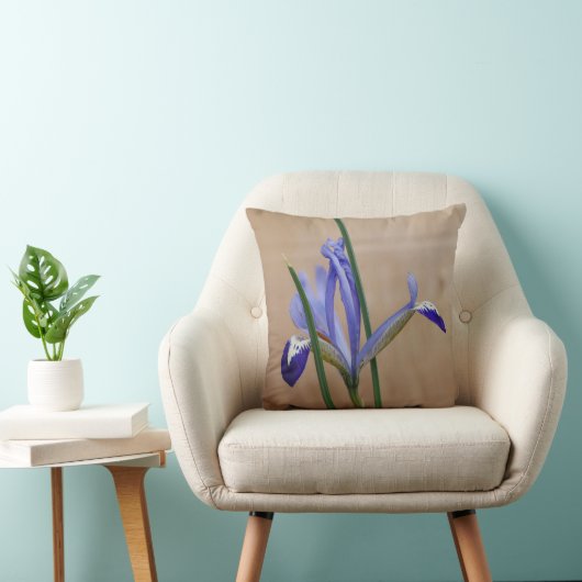 Blauw iris reticulata kussen (Stoel)