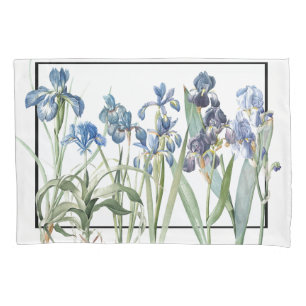 Blauw Iris-ventilatorroes blauw laars Kussensloop