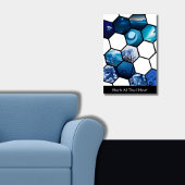 Blauw is alles wat ik heb! Hexagon 11 Fotocollage Poster