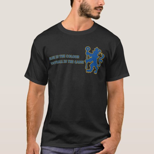 Blauw is de kleur, Football is het spel T-shirt (Voorkant)