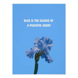 Blauw is de stilte van een vredig hart perfect poster