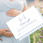 Blauw is een jongen baby shower luier verloting ka informatiekaartje