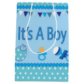 Blauw is een jongen medium cadeauzakje (Achterkant)