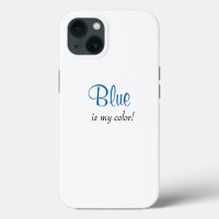 Blauw Is Mijn Kleur Schattig Meisjesachtig Gezegde