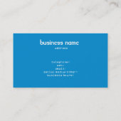 Blauw islamitisch geometrisch ontwerp visitekaartje (Achterkant)