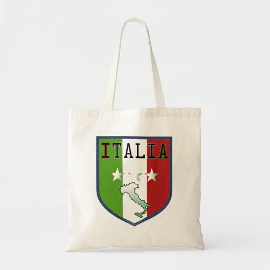 Blauw Italia Crest Tote Bag (Voorkant)