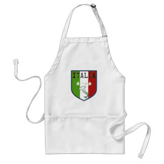 Blauw Italia Vlag Wapenschild Kookschort Standaard Schort