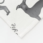 Blauw Italiaans grijshondenhok en huispasnaam Fleece Deken (Hoek)