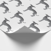 Blauw-Italiaans grijswindschildpatroon Cadeaupapier (Hoek)