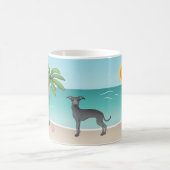 Blauw Italiaans kruit bij tropisch zomerstrand Koffiemok (Center)