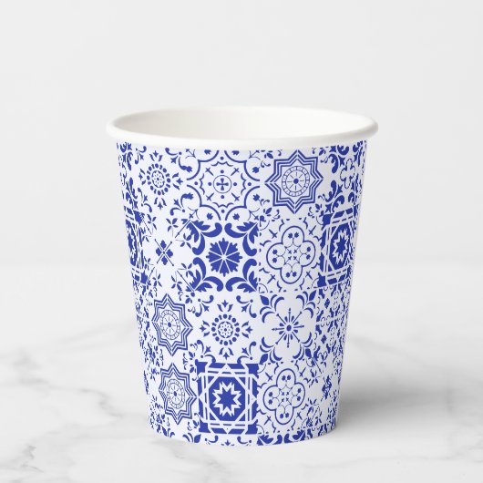 Blauw Italiaans Main Squeeze Vrijgezellenfeest Cit Papieren Bekers (Achterkant)