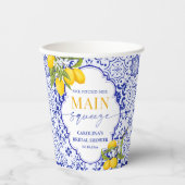 Blauw Italiaans Main Squeeze Vrijgezellenfeest Cit Papieren Bekers (Voorkant)