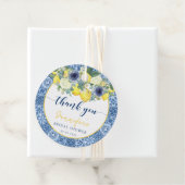 Blauw Italiaans Mediterraans bruidsdouche bedankt Bedankjes Labels (In situ)