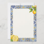 Blauw Italiaans Titel Bruids Douche Uitnodiging (Achterkant)