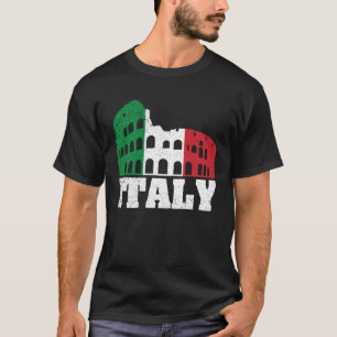 Blauw Italië Vlag Italiaans Meisje Italia Rome 6 T-shirt