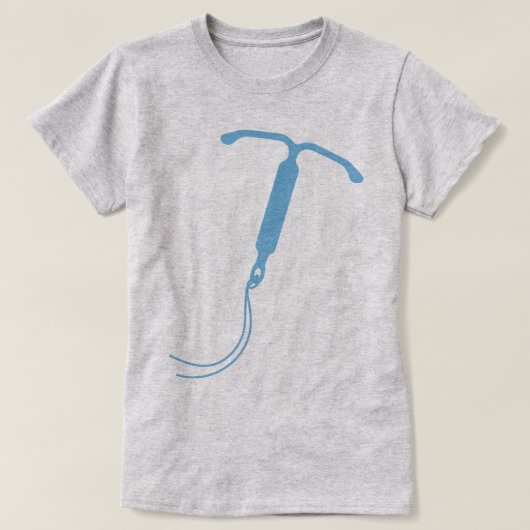 Blauw IUD-beeld T-shirt (Design voorkant)