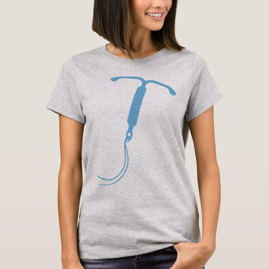 Blauw IUD-beeld T-shirt (Voorkant)