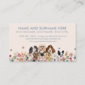 Blauw Ivoor Pet Grooming Hond Sitters Groomer Visitekaartje (Achterkant)