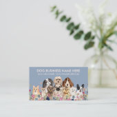 Blauw Ivoor Pet Grooming Hond Sitters Groomer Visitekaartje (Staand voorkant)