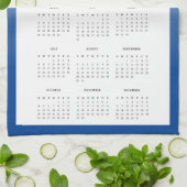 Blauw Jaar 2026 Aangepaste Fotokalender Keukenhand Theedoek (Gevouwen)