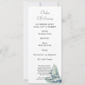 Blauw jacht viering van het leven fotokaart kaart (Achterkant)