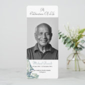 Blauw jacht viering van het leven fotokaart kaart (Staand voorkant)