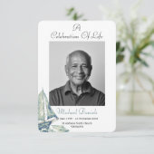 Blauw jacht viering van het leven fotokaart kaart (Staand voorkant)