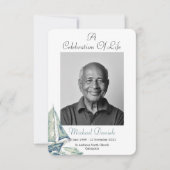 Blauw jacht viering van het leven fotokaart kaart (Voorkant)