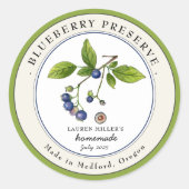  blauw Jam Jar Canning label (Voorkant)