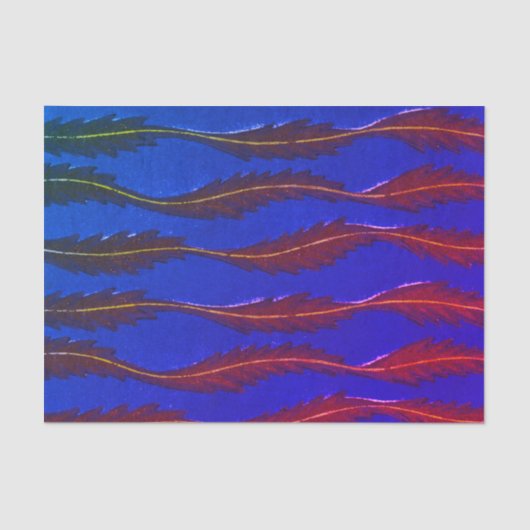 BLAUW JAPANESE WOODBLOCK-weefsel Tissuepapier (Voorkant)