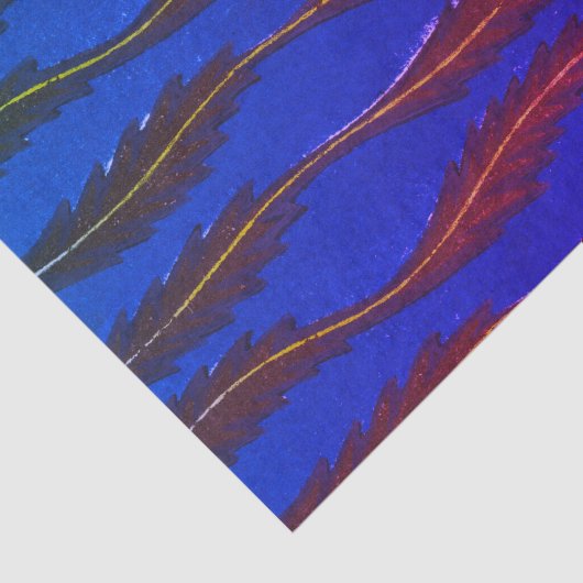 BLAUW JAPANESE WOODBLOCK-weefsel Tissuepapier (Detail)