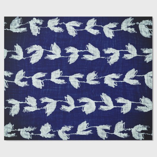 BLAUW JAPANS ABSTRACT-ONTWERP voor verpakkingspapi Cadeaupapier (Vlak)