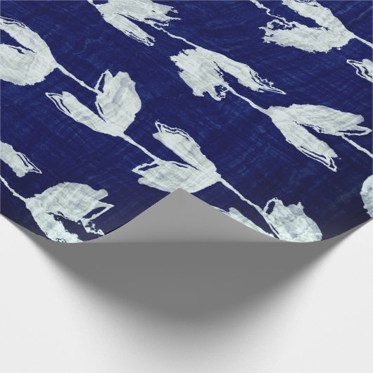 BLAUW JAPANS ABSTRACT-ONTWERP voor verpakkingspapi Cadeaupapier (Hoek)